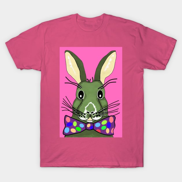 EASTER Bunny Rabbit Pink - Funny Easter Bunny Art T-Shirt by SartorisArt1